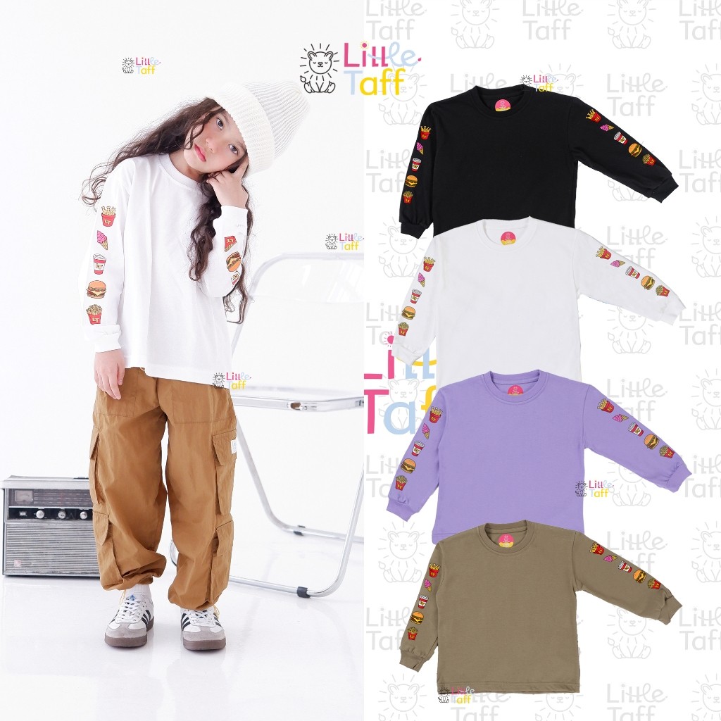 LITTLE TAFF - Kaos Lengan Panjang Anak Laki-laki dan Perempuan