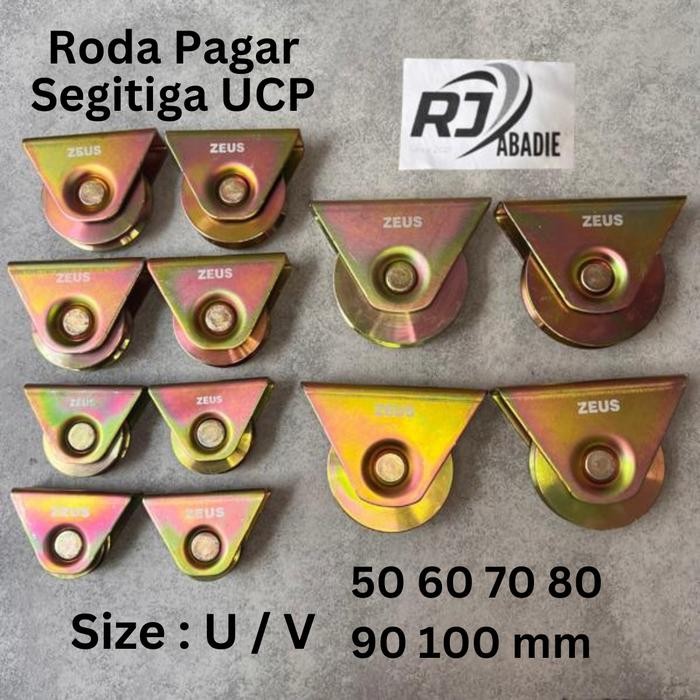 New Roda Rel Pagar Bubut Besi AS Bearing Galvanized Sliding Gate Wheel V/U
