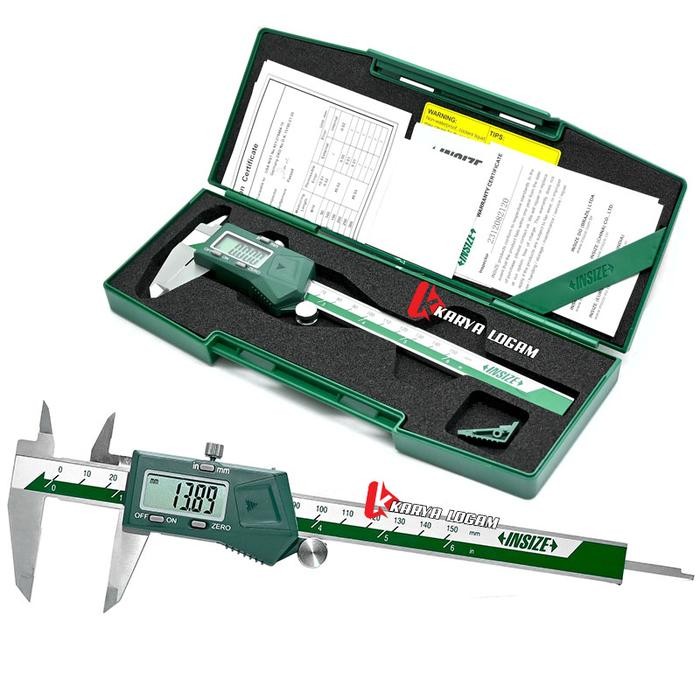 New Insize Jangka Sorong Digital Sketmat Sigmat Caliper 6" Sigmat Digital