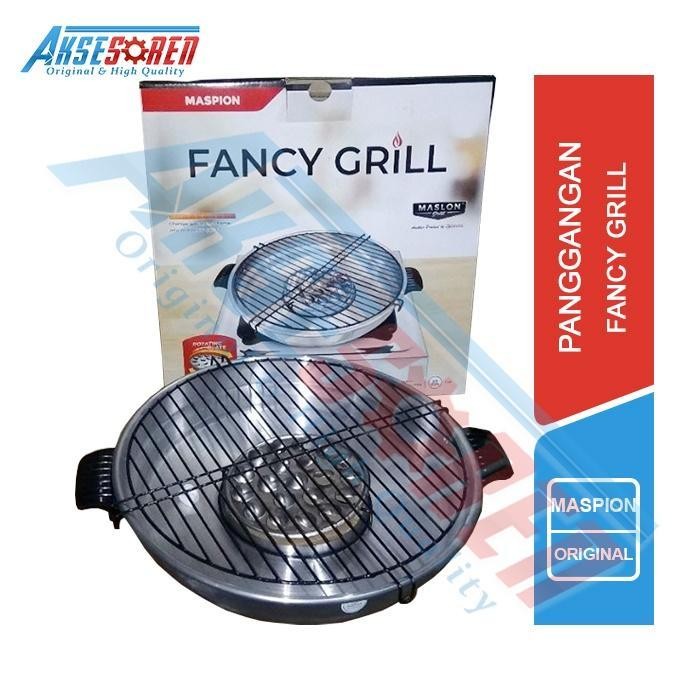 PREMIUM Alat Pemanggang Maspion Fancy Grill [33 cm] / Panggangan Sate Sosis Bakar Di Kompor Gas