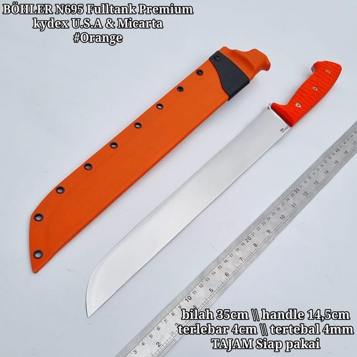 PREMIUM Golok Sembelih Premium BOHLER N695 Siap Pakai