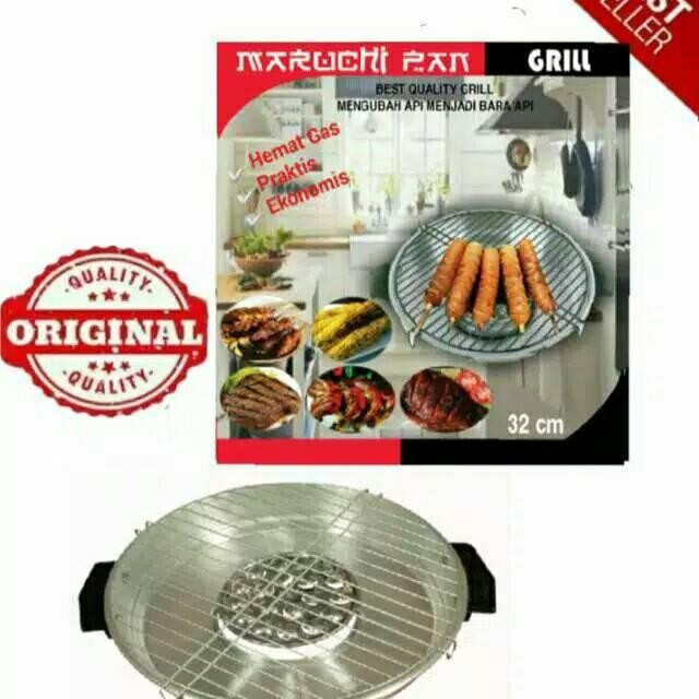 PREMIUM Wajan Panggang panggangan alat pemanggang roti sosis sate tanpa arang