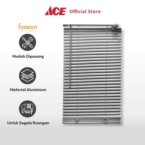 KirimLgSg-Ace Forhom 120X220 cm Venetian Blind Aluminium - Silver Tirai Penutup Kerai Hordeng Pengha