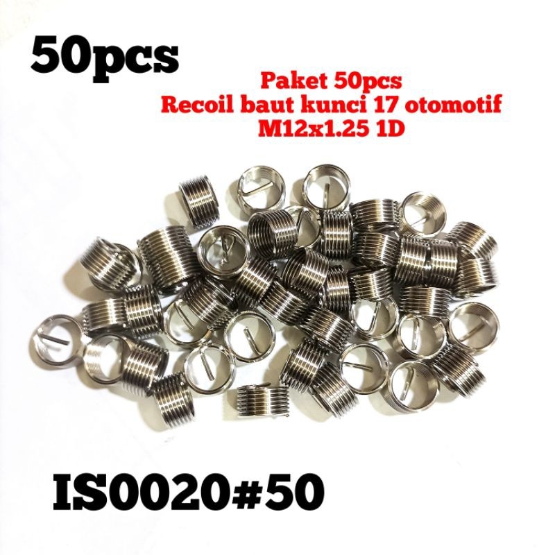 50pcs recoil m12x1.25 1D recoil baut 17 otomotif