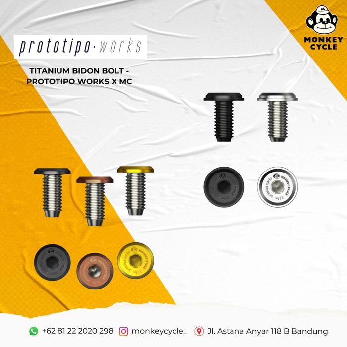 Titanium Bidon Bolt - Prototipo Works X Mc