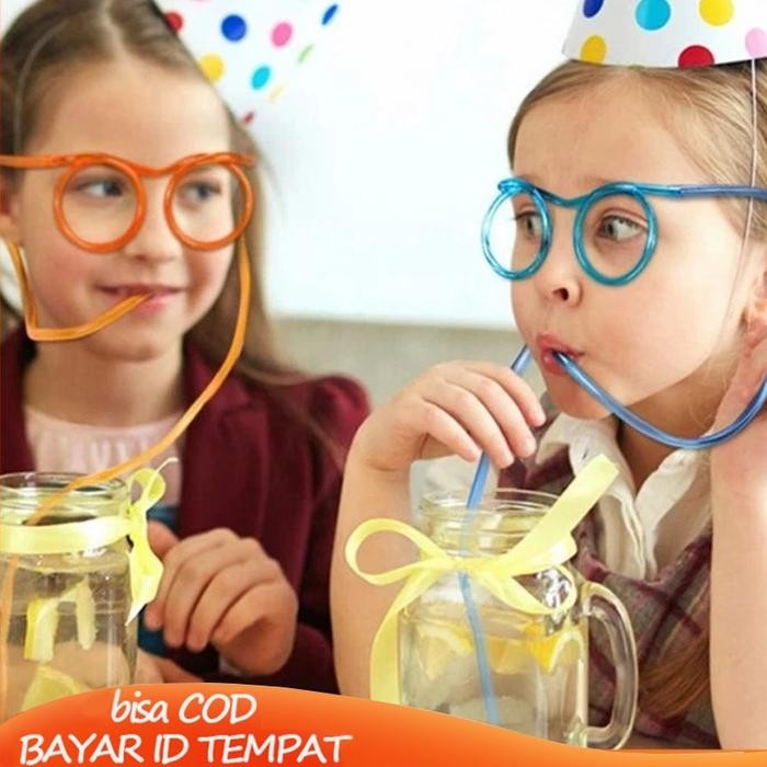 LarisMainan- ABADI 93 - TERMURAH SEDOTAN MINUM BENTUK KACA MATA