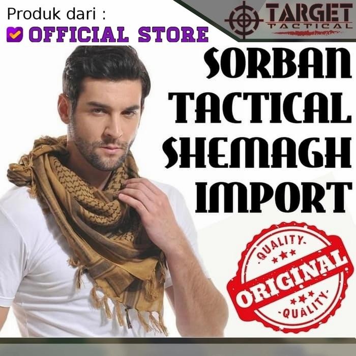 Sorban Tactical Shemagh Scarf Syal Muslim Army Loreng Baju Koko