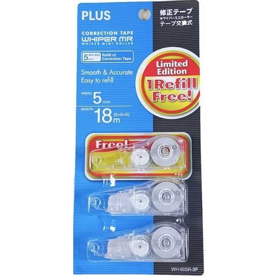 

Ready JT Refill correction tape plus WH-605-11 5mm panjang 18 meter