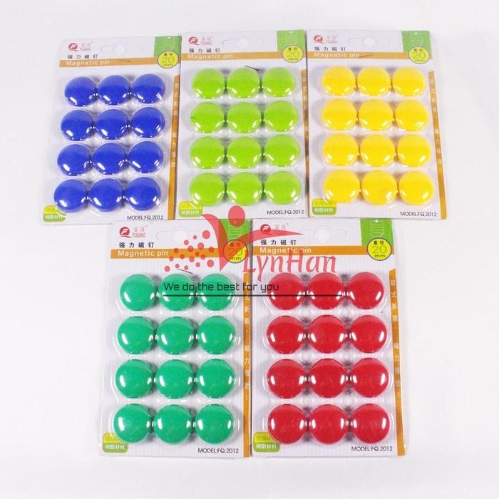 

Ready JT MAGNET PAPAN TULIS MAGNETIC PIN WHITEBOARD 20MM 2CM 1SET ISI 12PCS