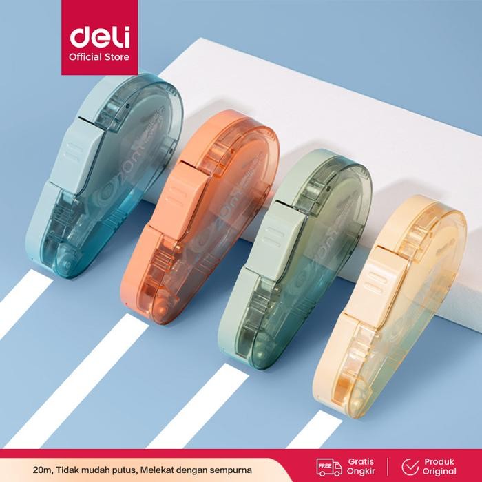 

Ready JT Deli Correction Tape Tip Ex Kertas Pita Koreksi 20 m Praktis VR2-20