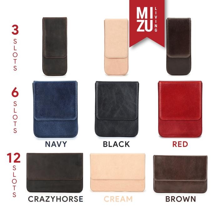 

Ready JT MIZU TAISAKU HARD Fountain Pen Case 3/6/12 Slot Inspired Galen Leather