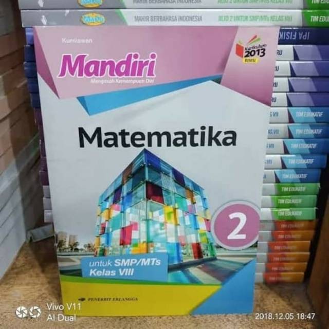 Buku Mandiri Matematika kelas 8 revisi Erlangga