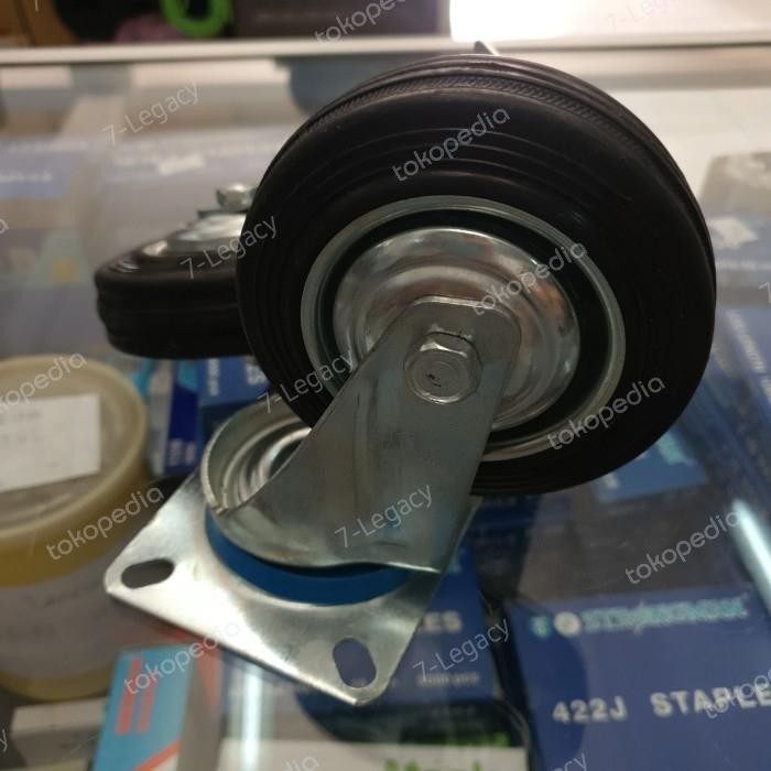 @@@@] Roda karet 4 inch hidup trolley/Roda karet 4 inch etalase (harga 1pcs)