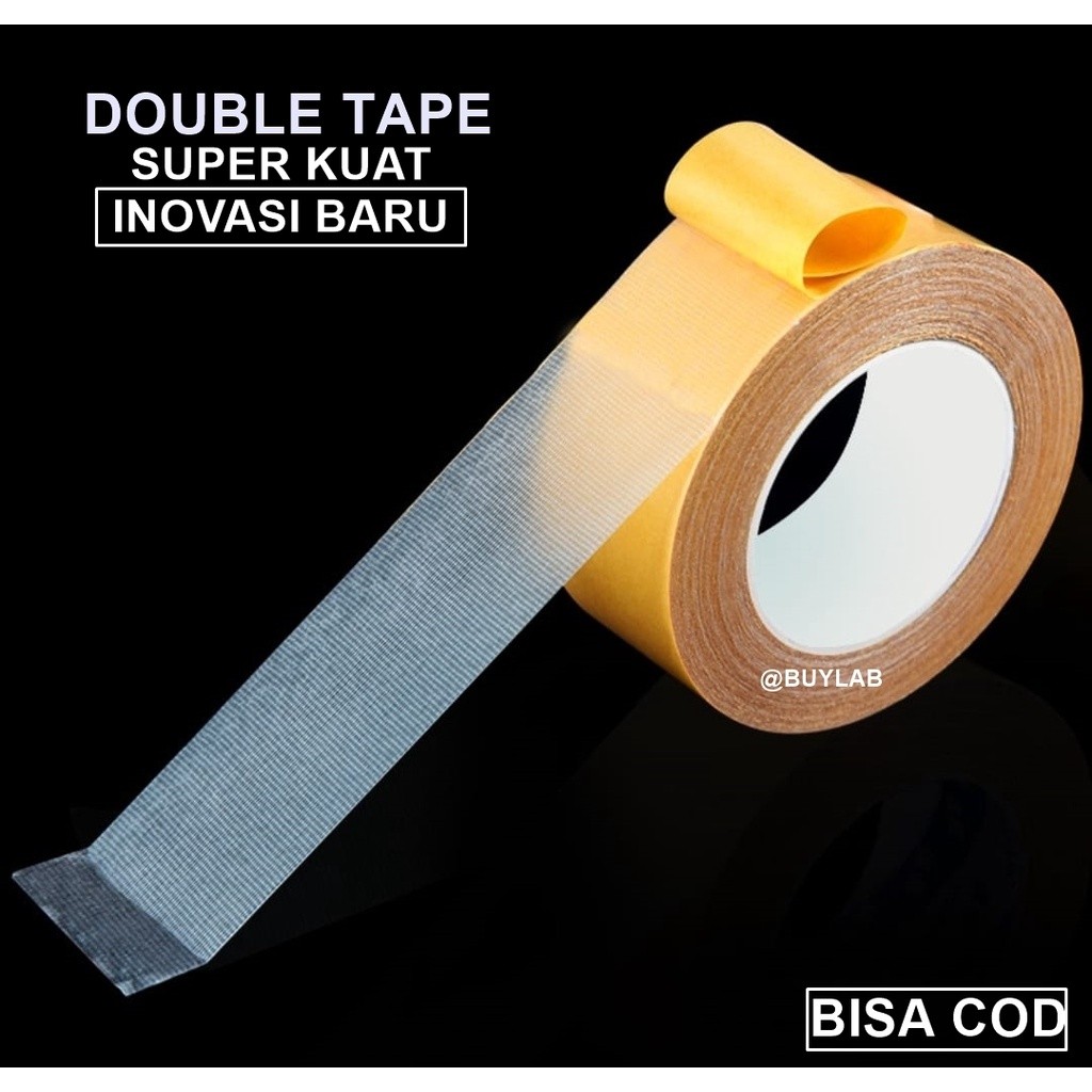 

BL01 DOUBLE TAPE KUNING / ISOLASI SELOTIP DUA SISI / ISOLASI SUPER KUAT TANPA BEKAS / LEM SERBA GUNA