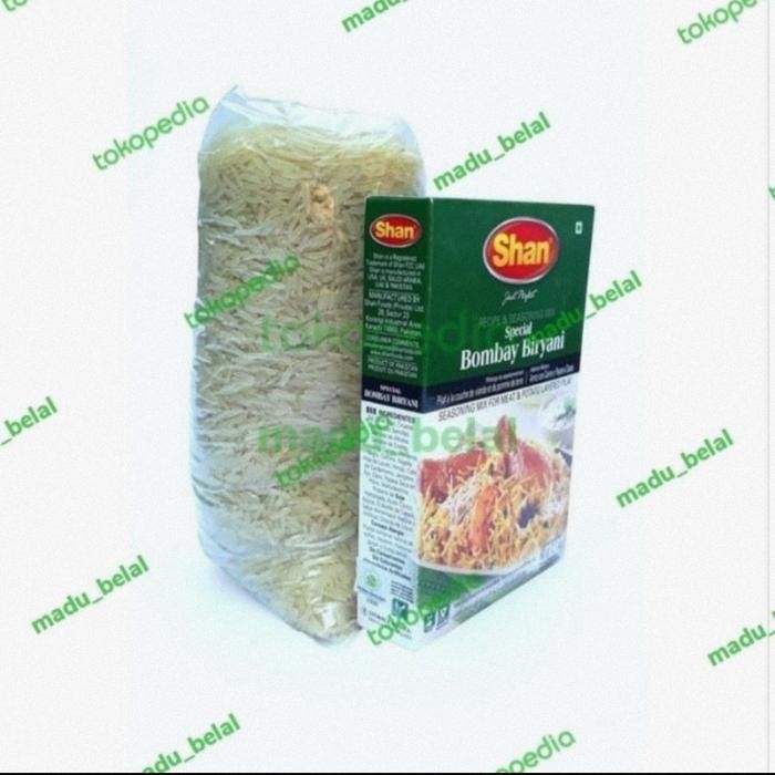 

Terlaris- Paket Beras Basmati Sella Rice Bumbu Briyani Shan Nasi Biryani 1Kg