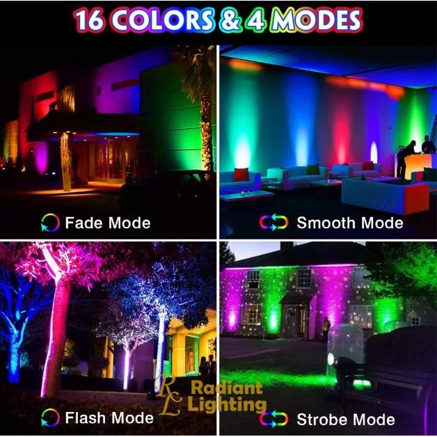 ID LAMPU SOROT RGB OUTDOOR FLOODLIGHT LED TEMBAK WARNA WARNI