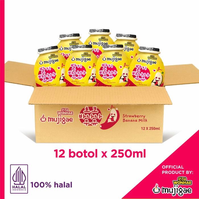 

Terlaris- Paket Isi 12 - Mujigae By Wonhae Banana Milk Strawberry 250 Ml