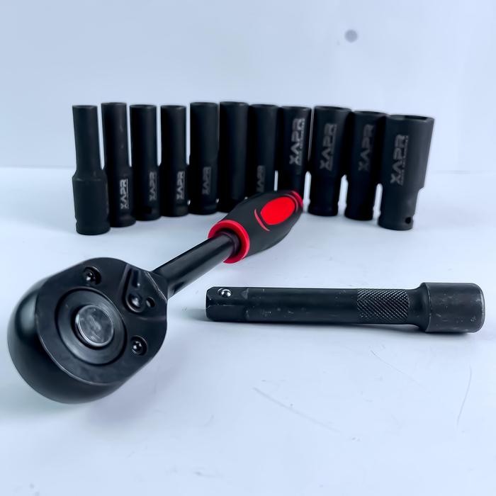 Terbaru Apr Kunci Sock 13Pc Panjang Motor Mobil Ap131 Pembuka Baut Roda - Ap131 Full Sett Packing