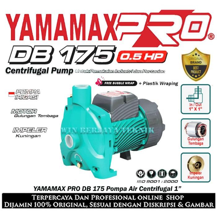 Ready JT YAMAMAX PRO DB 175 0.5HP 1 Inch Pompa Air Centrifugal Irigasi