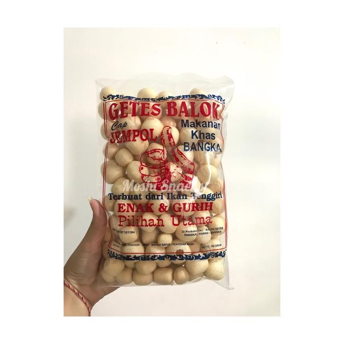 

Terlaris- Getes Balok Cap Jempol Bulat Asli Bangka / Getas Kerupuk Bangka 200Gr