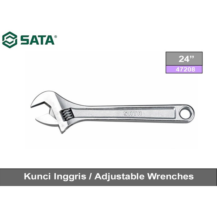 SATA 47208 Kunci Inggris 24 Inch / 600  mm Adjustable Wrench