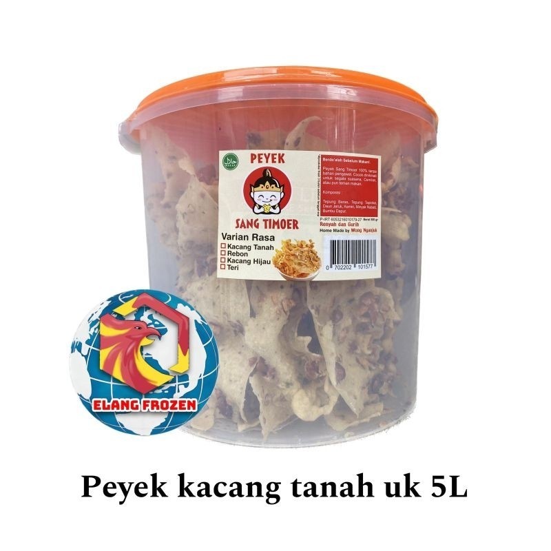 

Peyek Kacang Tanah Sunrise ukuran toples 5 liter