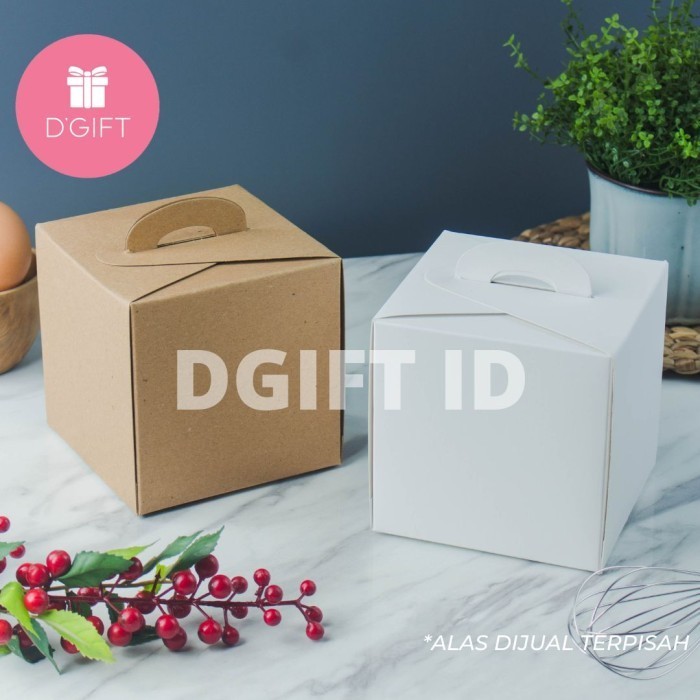 (Expert) Dus Kotak Chiffon Mini Mika Tart Mini Transparan Korean Cake Box