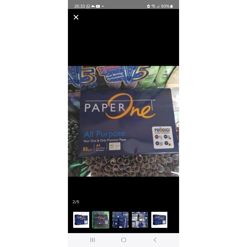 

paper one a4 80 gram