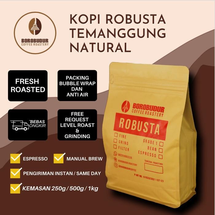 

1KG ROAST BEAN ROBUSTA TEMANGGUNG