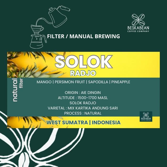 

Kopi solok Radjo Beskabean Natural