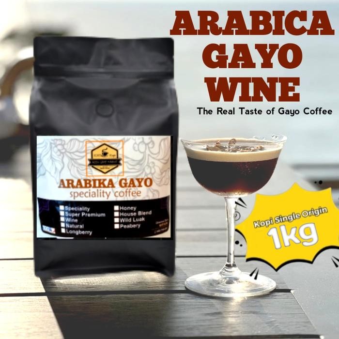 

KOPI ARABIKA GAYO WINE 1 kg ARABICA PREMIUM BUBUK HALUS MURNI.