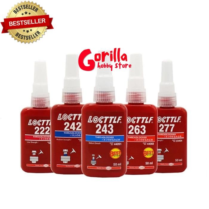 50ml thread locker glue LOCTTLF 222 242 271 272 lem baut sekerup pertukangan mesin rc car crawler