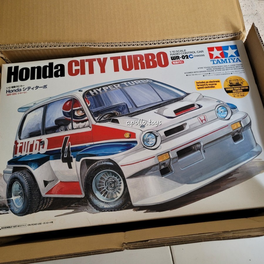 NEW PRODUK TERLARIS RC TAMIYA HONDA CITY TURBO WR02 NIB RARE ITEM MULUS MURAH MOBIL REMOT MAINAN