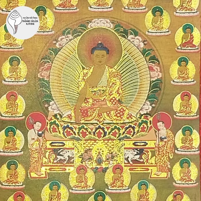Terlaris Lukisan Tibetan Print/Thangka Mini 35 Buddha