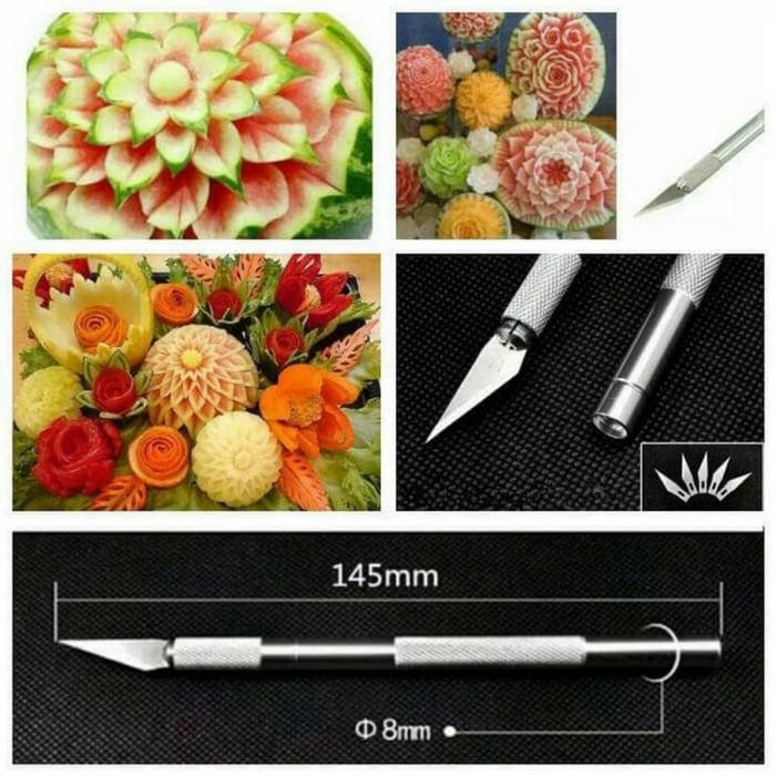 

Pisau Ukir Dekorasi Buah dan Sayuran Kayu Lilin Clay Knife Fruit Carvi
