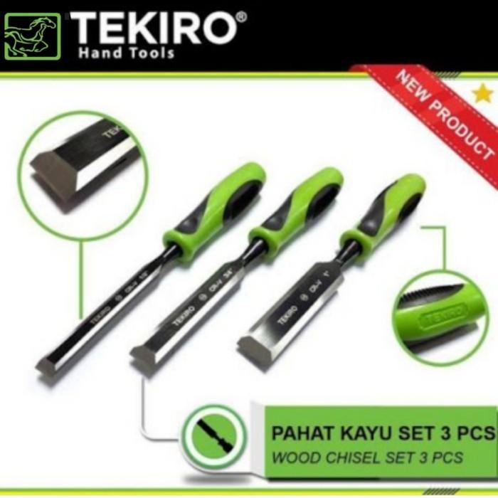 

Wood Chisel Set 3pcs Tekiro Japan - Tatah Pahat Kayu Pisau Ukir