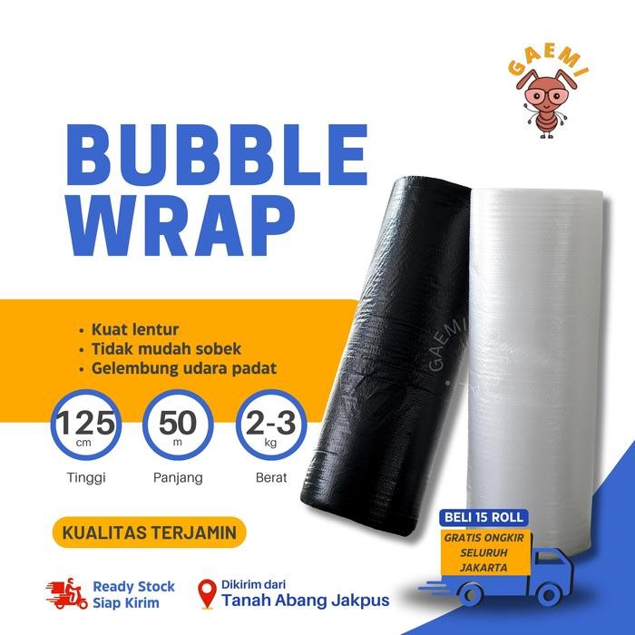 

Pesta- Bubble Wrap Roll Gaemi Ekonomis 125cm x 50m ! Harga Promo !
