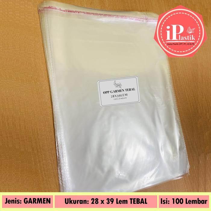 Pesta- Plastik OPP Garmen / Plastik kain / Plastik Baju PREMIUM TEBAL