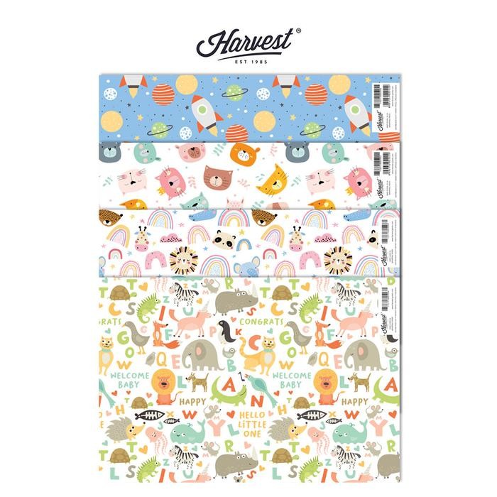 

Pesta- Kertas Kado Baby / New Bown Harvest Happy Baby #2 - Paket isi 4