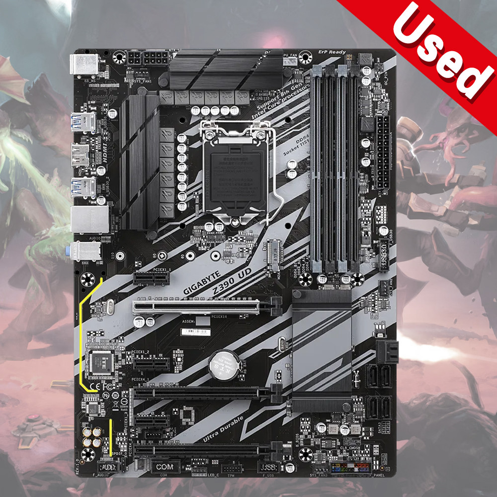 Gigabyte Ga Z390 Ud Motherboard Lga 1151 Z390 Desktop Mainboard M.2 Nvme Pci-E X16 With Box