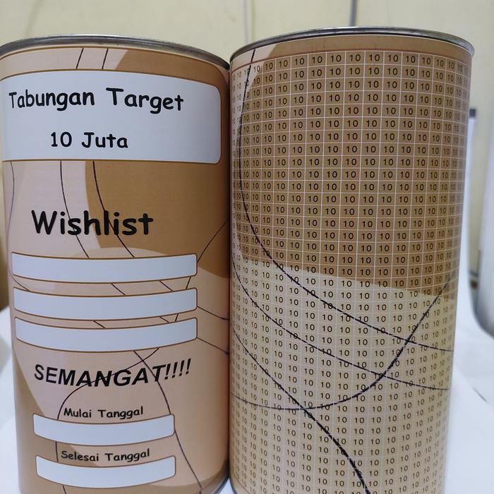 Hapnest- Tabungan Target 10jt 10k buka tutup permanen jumbo Celengan 10 juta