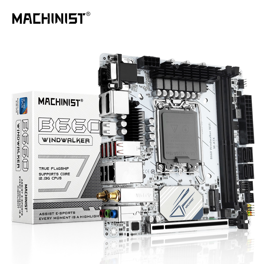 Machinist B660 Windwalker Wifi Motherboard Lga 1700 Support Ddr4 Ram Intel Core I9/I7/I5/I3/Pentium