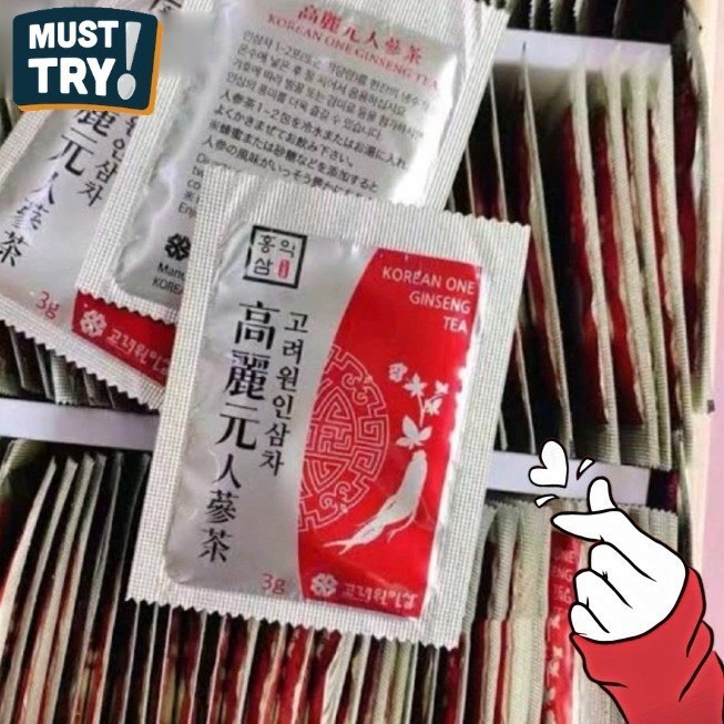 

Korean One Red Ginseng Tea - Teh Ginseng Korea - 1 Box isi 100s