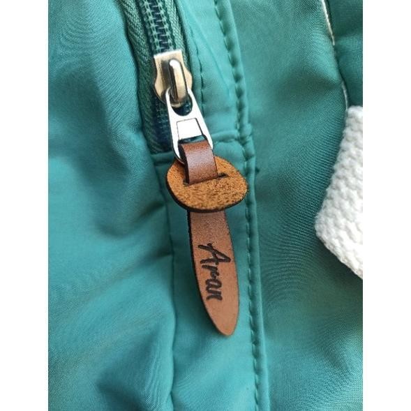 Hapnest- Zipper Puller custom nama KULIT ASLI 100%