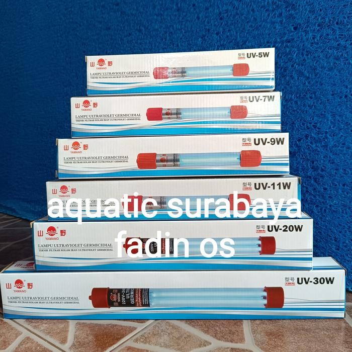 Lampu UV Celup Aquarium Kolam Yamano UV 20/30/40 Watt UV Kolam Koi