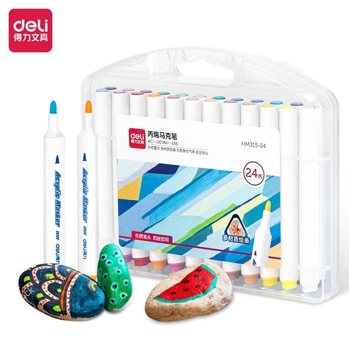 

DELI SPIDOL AKRILIK / ACRYLIC MARKER 48 COLORS HM315