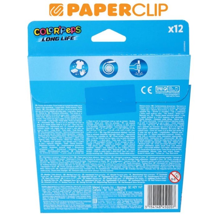 

SPIDOL MAPED FELT PEN 845020 12C LONG LIFE