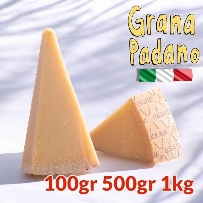 

BARANG TERLARIS Italian Grana Padano PDO Cheese Imported Authentic from Italy Keju Import Italia