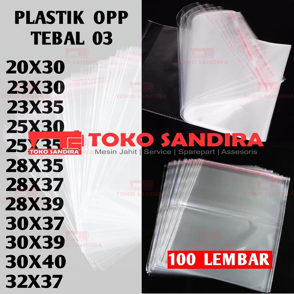 100 Lembar Plastik OPP Tebal 03/Opp Murah/Plastik Opp Grosir/Platik Opp Murah/Plastik