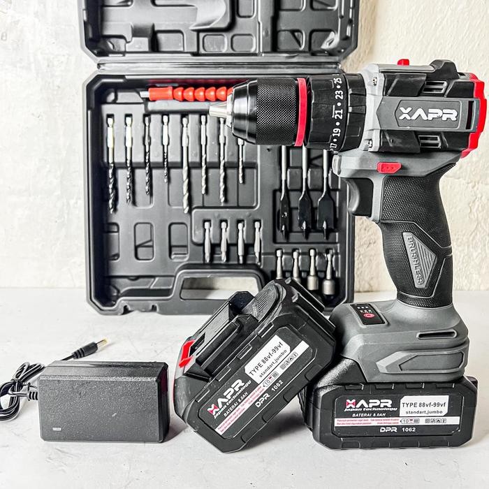 Bor Cordless APR japan 48V 13MM chuck besi impact drill grey edition